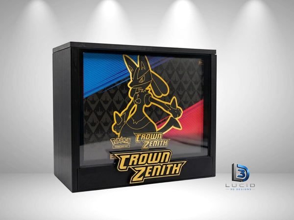 Crown Zenith ETB Display Case | Pokemon Elite Trainer Box Protector | 3D Printed PLA | Magnetic Lid | Acrylic | Collector Gift