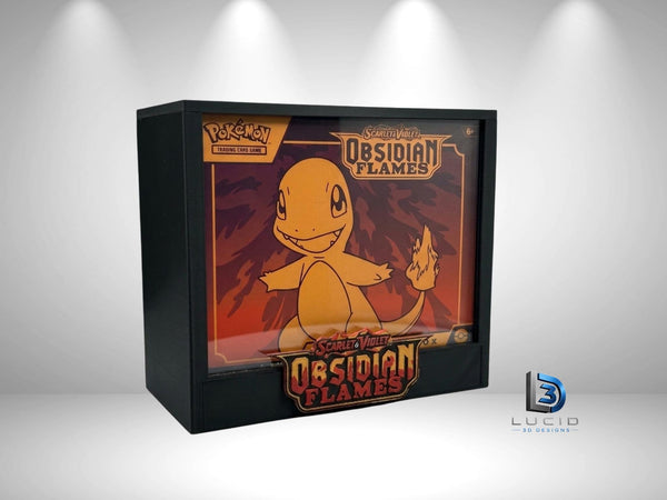 Obsidian Flames ETB Display Case | Pokemon Elite Trainer Box Protector | 3D Printed PLA | Magnetic Lid | Acrylic | Collector Gift