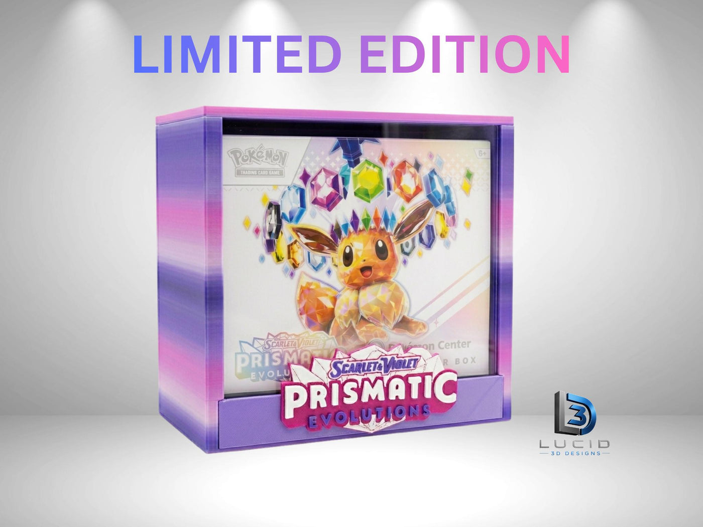 Prismatic Evolutions Limited Edition ETB Display Case - silk PLA multi-color - main