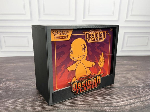 Obsidian Flames ETB Display Case | Pokemon Elite Trainer Box Protector | 3D Printed PLA | Magnetic Lid | Acrylic | Collector Gift