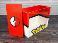 Pokeball ETB Display Case with magnetic acrylic front removed