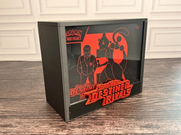 Destined Rivals ETB Display Case | Pokemon Elite Trainer Box Protector | 3D Printed PLA | Magnetic Lid | Acrylic | Collector Gift
