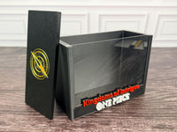 One Piece OP-04 booster box display case with raised logo plate