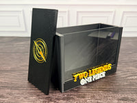 One Piece OP-08 booster box display case with raised logo plate