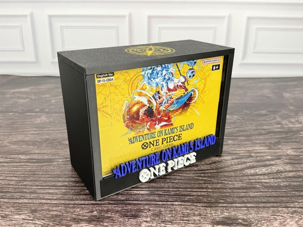 One Piece OP-15 Adventure on Kami's Island Booster Box Display Case | 3D Printed PLA | Magnetic Lid | Acrylic | TCG Collector Gift