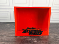 Destined Rivals Red ETB display case side