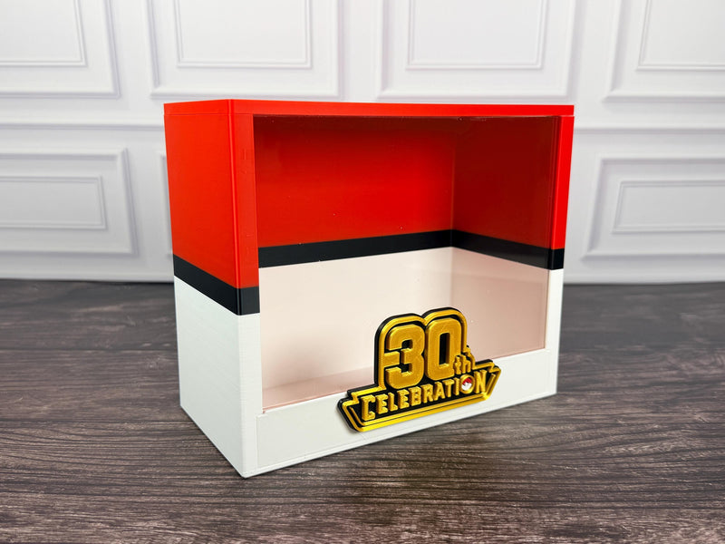 30th Celebration ETB Display Case | Pokemon Elite Trainer Box Protector | 3D Printed PLA | Magnetic Lid | Acrylic | Collector Gift