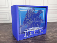 Battle Styles ETB display case - blue frame front angle