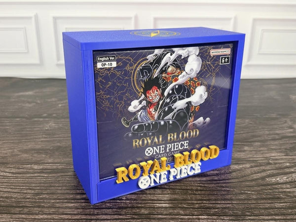 One Piece OP-10 Royal Blood Booster Box Display Case | 3D Printed PLA | Magnetic Lid | Acrylic | TCG Collector Gift