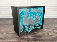 Ultra Prism ETB display case with Elite Trainer Box inside
