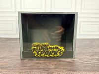 Surging Sparks ETB display case black detail