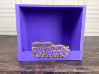 Surging Sparks ETB display case lavender detail