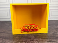 Vivid Voltage yellow ETB display case with red raised logo plate