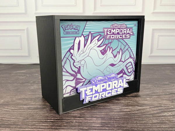 Temporal Forces ETB Display Case | Pokemon Elite Trainer Box Protector | 3D Printed PLA | Magnetic Lid | Acrylic | Collector Gift