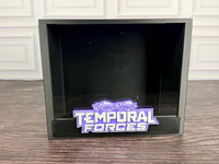 Temporal Forces ETB display case with raised logo plate