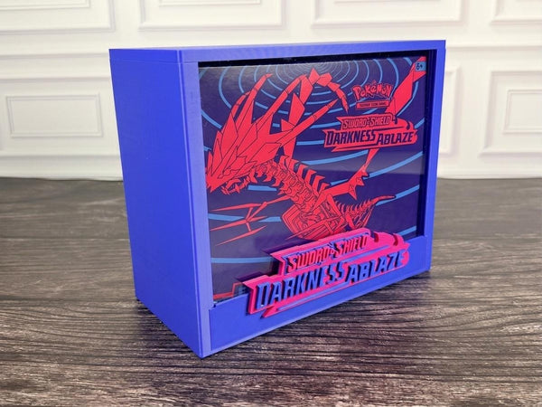 Darkness Ablaze ETB Display Case | Pokemon Elite Trainer Box Protector | 3D Printed PLA | Magnetic Lid | Acrylic | Collector Gift