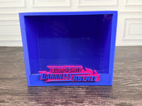 Darkness Ablaze ETB display case with pink raised logo plate