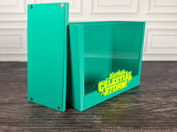 Celestial Storm ETB display case with the magnetic acrylic front panel removed