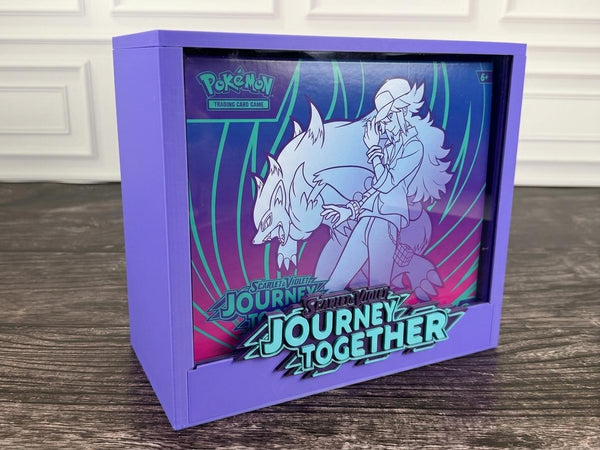 Journey Together ETB Display Case | Pokemon Elite Trainer Box Protector | 3D Printed PLA | Magnetic Lid | Acrylic | Collector Gift